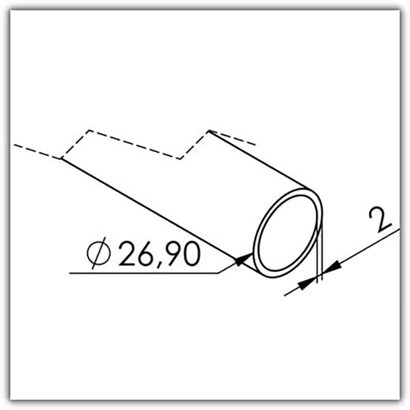 Edelstahlrohr ø 26,9 x 2,0mm / V2A / Korn 320 - Bild 6