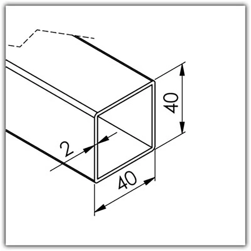 Vierkantrohr 40 x 40 x 2,0mm / V4A / Korn 400 - Bild 6