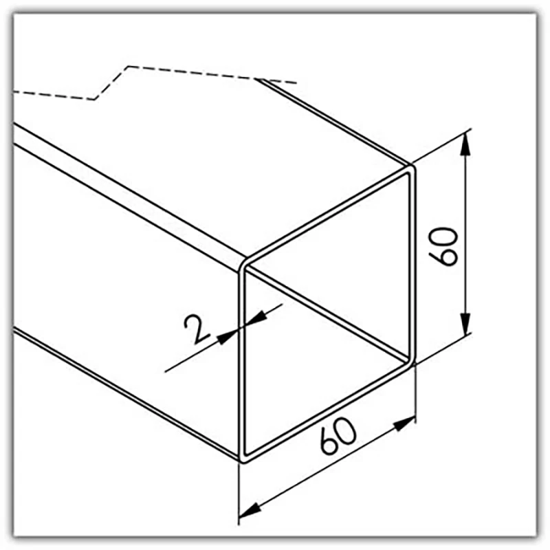 Vierkantrohr 60 x 60 x 2,0mm / V2A / Korn 400 - Bild 6