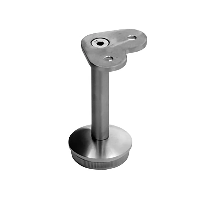Handlaufträger Modell C mit Winkelstück / für flachen Handlauf / für Pfosten ø 33,7 x 2,0mm, für Handlauf flach