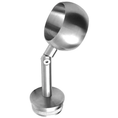Handlaufträger beweglich mit Ring Modell E / für Handlauf ø 42,4mm / für Pfosten ø 33,7 x 2,0mm
