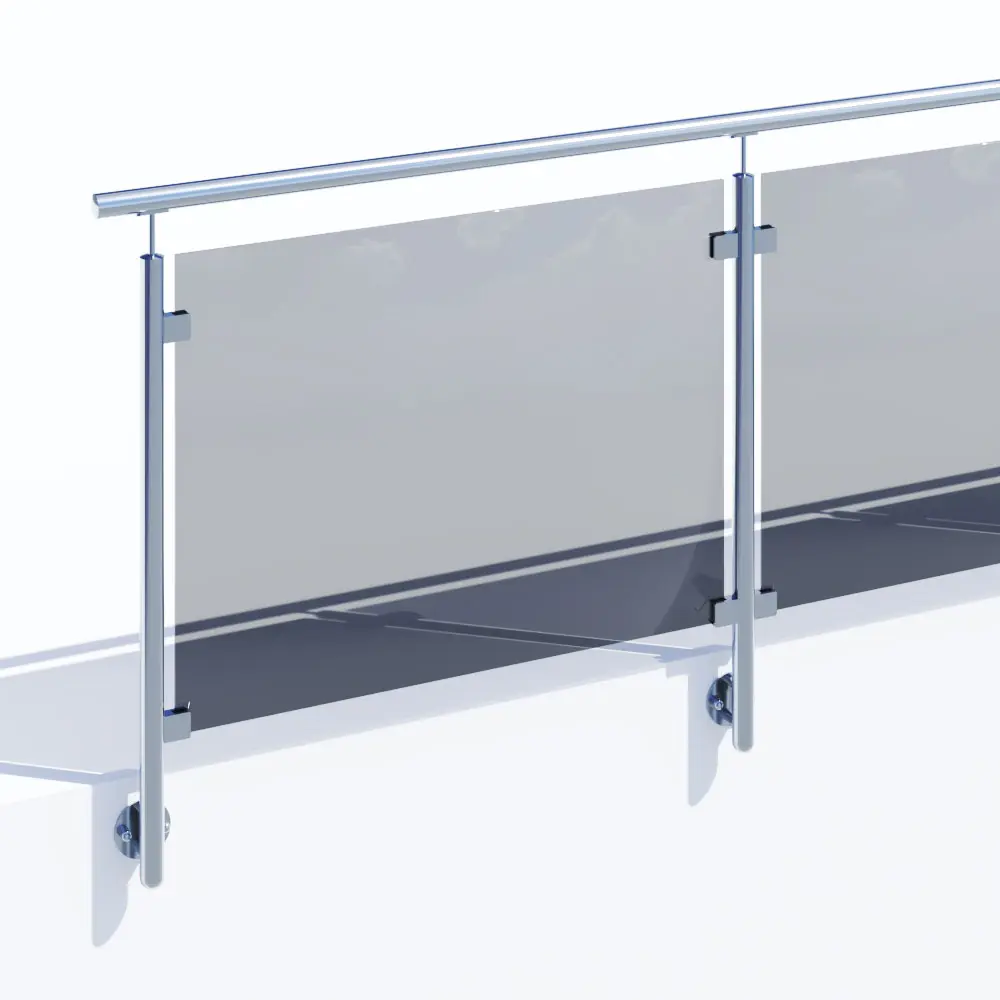 Edelstahlgeländer mit Glasfüllung