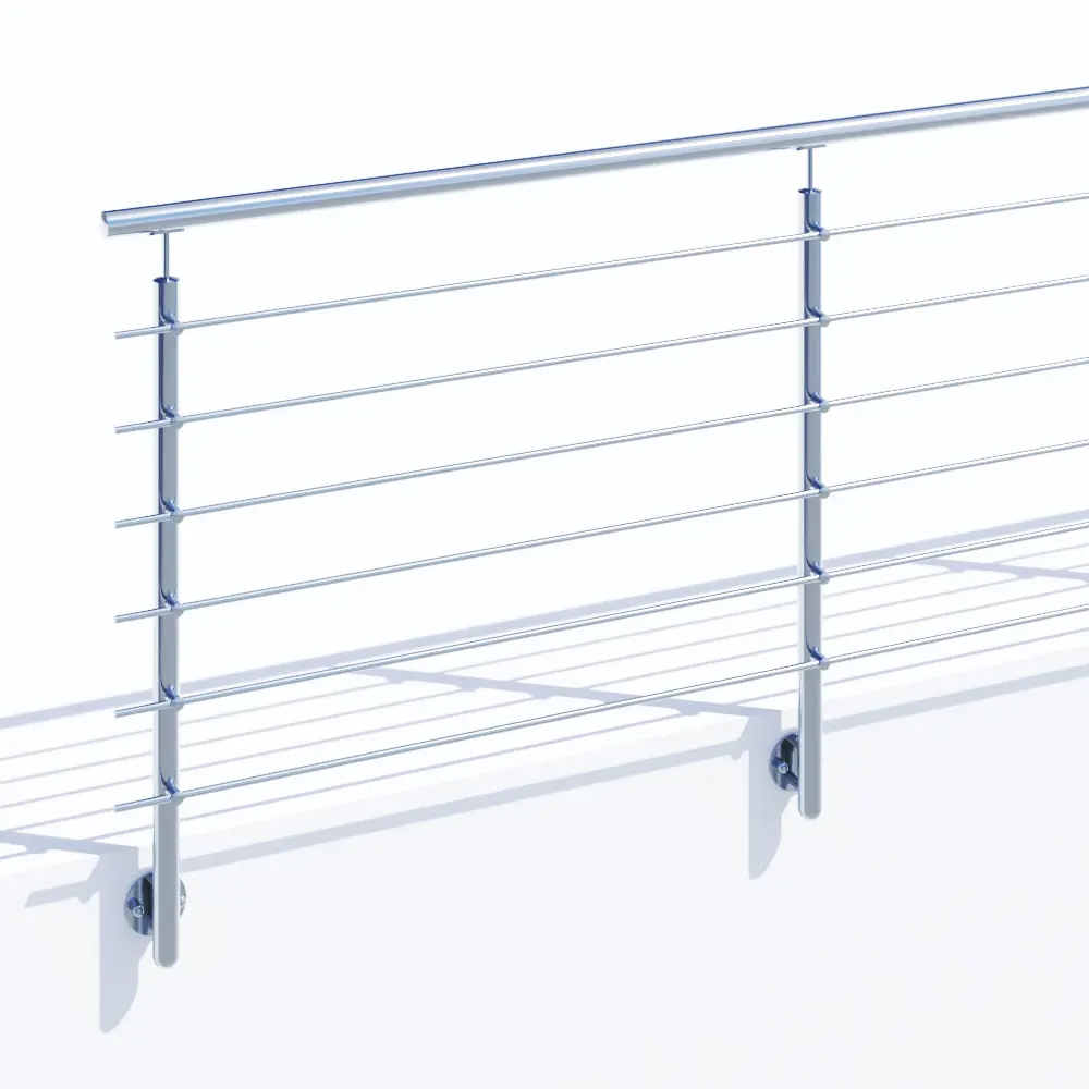 Edelstahlgeländer mit Glasfüllung