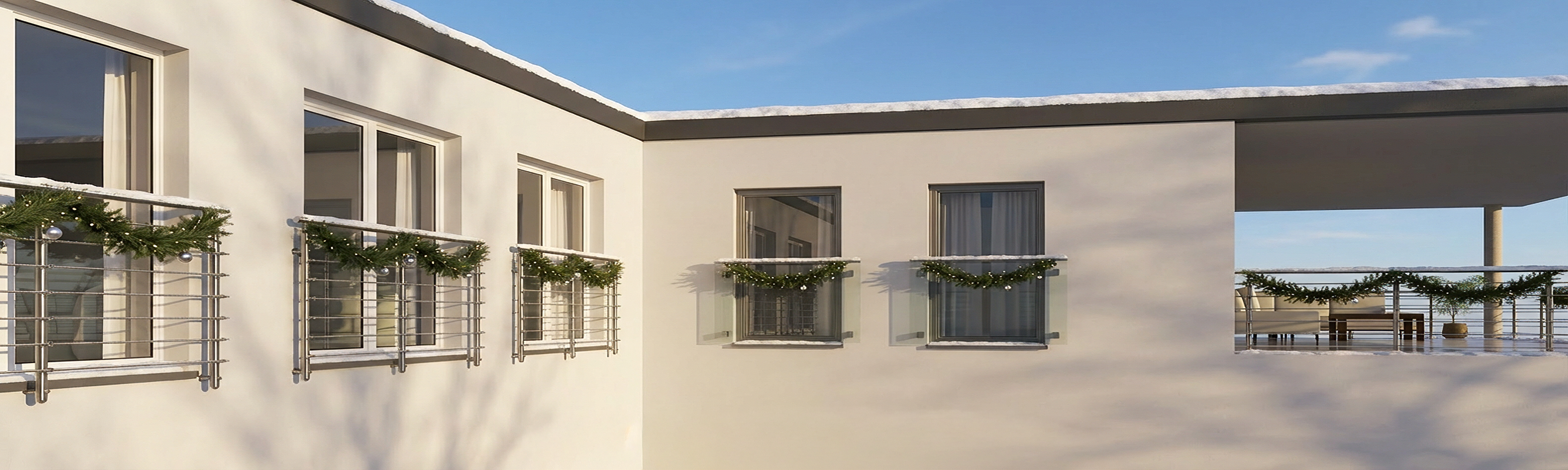 Edelstahlgeländer, Stahlgeländer, Glasgeländer, frnazösische Balkone