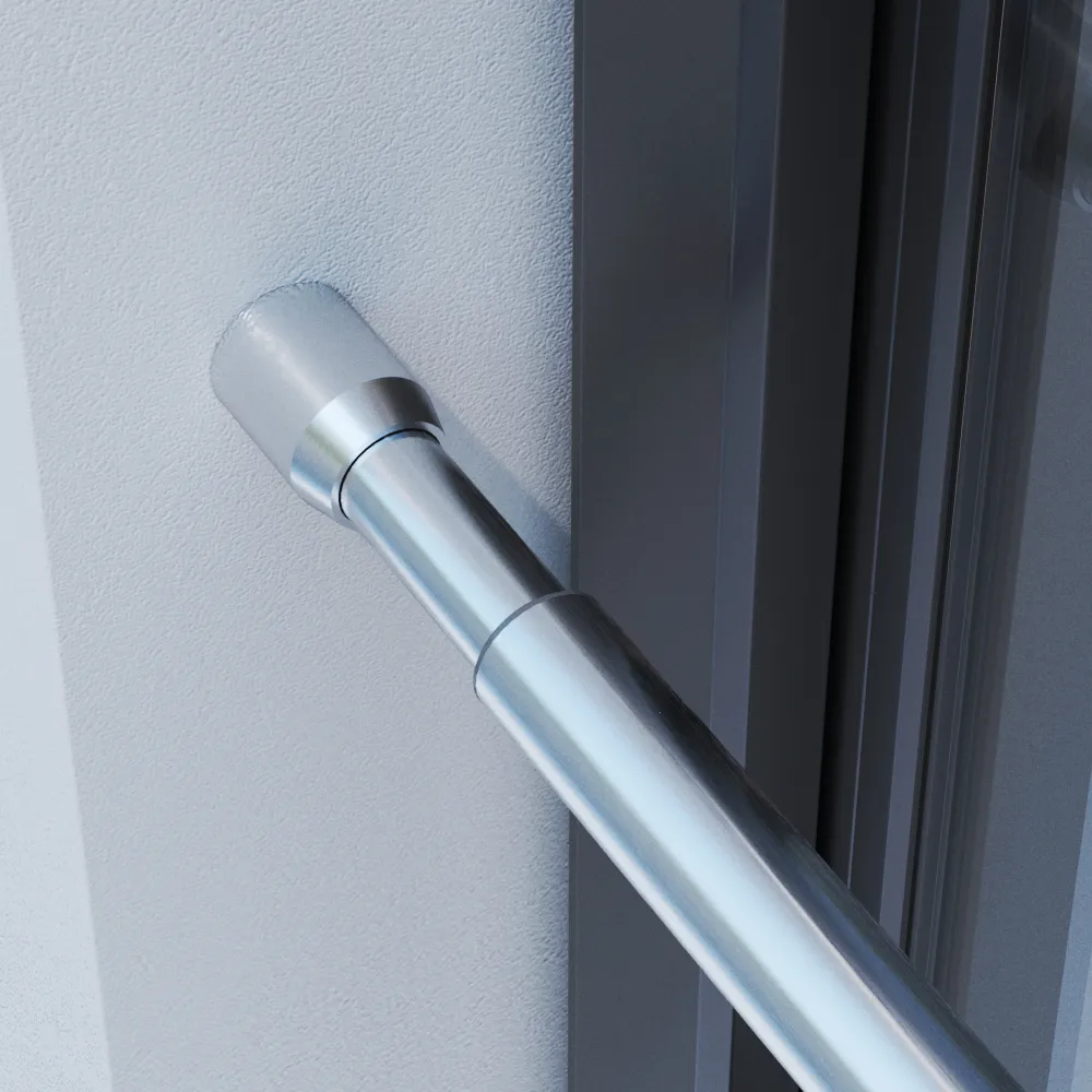 Rechteckige Edelstahl Fenster Absturzsicherung in der Laibung