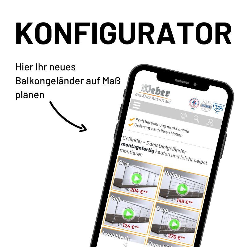 Balkongeländer Konfigurator